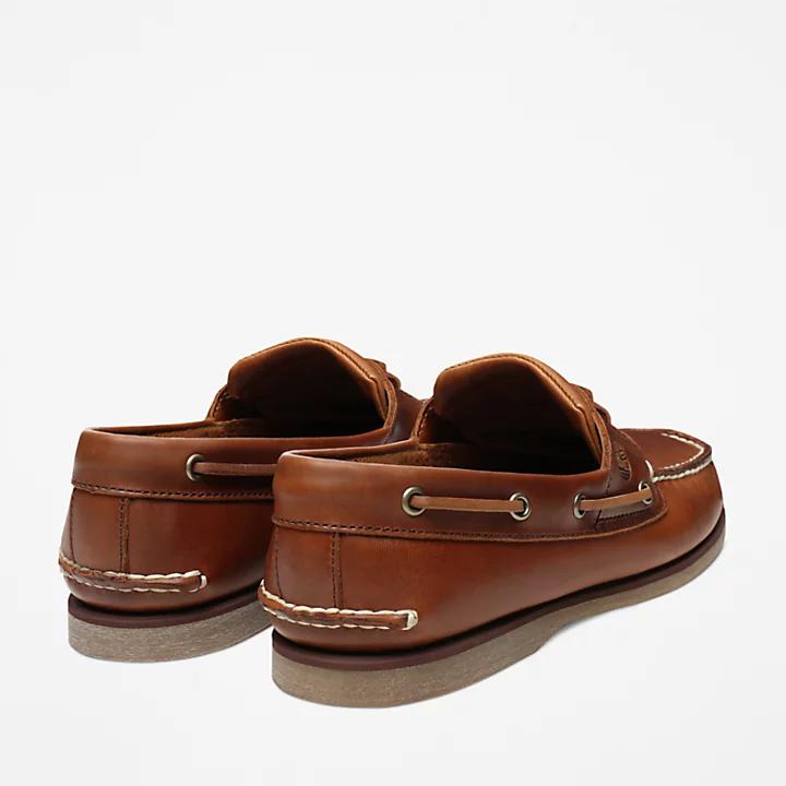 Classic Full-grain Boat Shoe for Men in Light Brown商品第3张图片规格展示