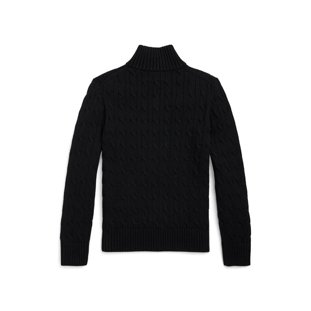 商品Ralph Lauren|Big Boys Cable-Knit Cotton Quarter-Zip Sweater,价格¥638,第2张图片详细描述
