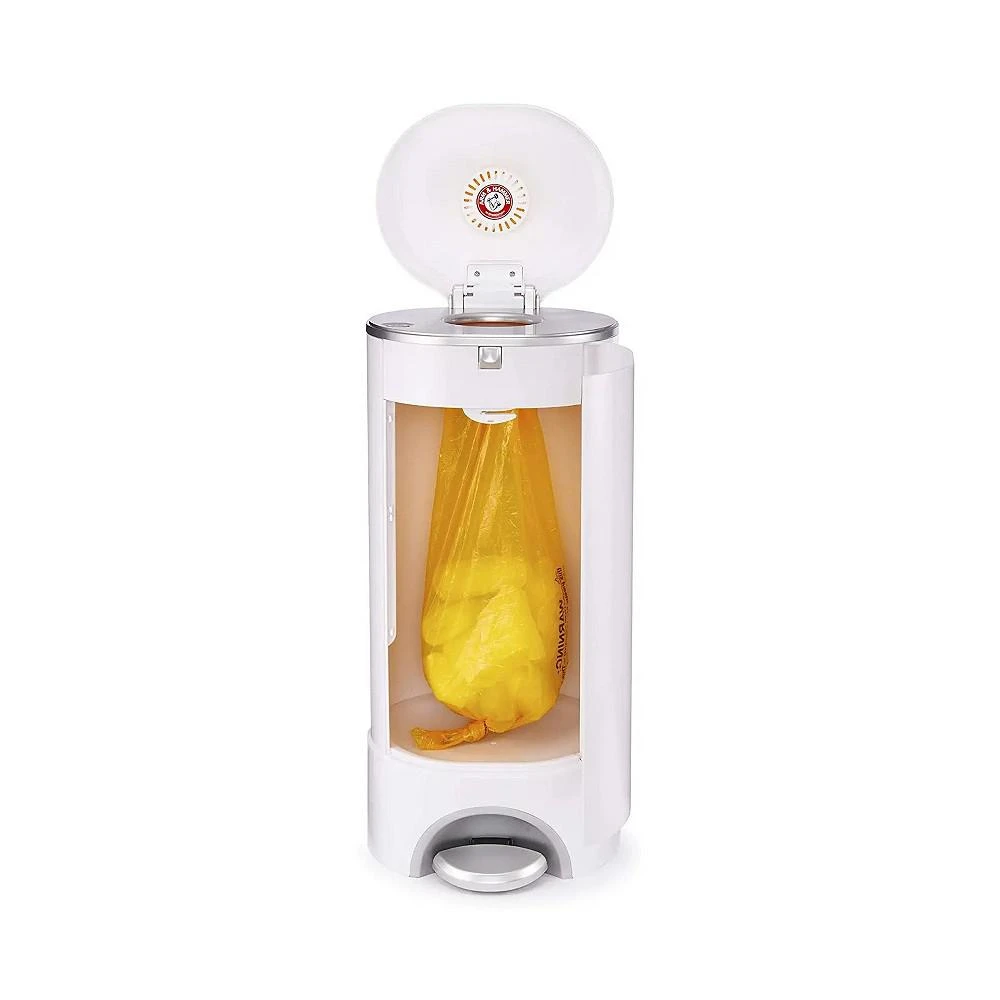 商品Munchkin|Step Diaper Pail Powered by Arm & Hammer, White,价格¥841,第3张图片详细描述