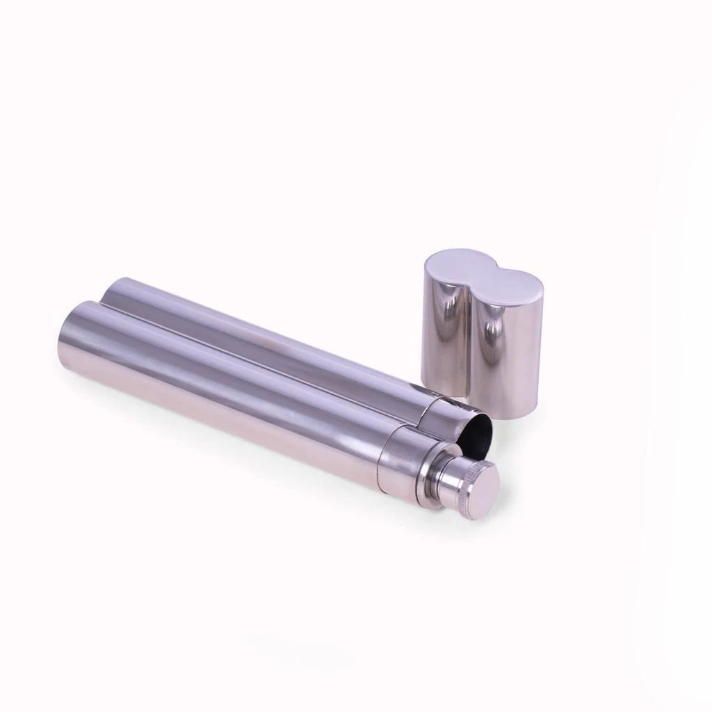 商品Bey Berk|Felix Stainless Steel Flask and Cigar Tube,价格¥242,第2张图片详细描述