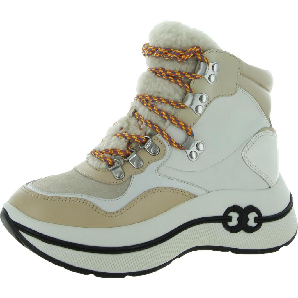 商品Tory Burch|Tory Burch Womens Gemini Link Leather Shearling Hiking Boots,价格¥1220-¥1838,第5张图片详细描述