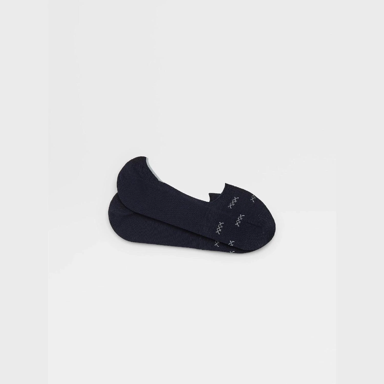 商品Zegna|包邮包税【预售7天发货】 ZEGNA杰尼亚 23秋冬 男士 袜子 Navy Blue Iconic Triple X Sockless Socks N5V04-554-409,价格¥468,第1张图片