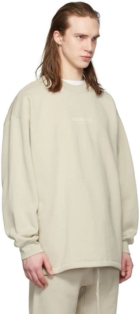 商品Essentials|Beige Relaxed Crewneck Sweatshirt,价格¥620,第2张图片详细描述