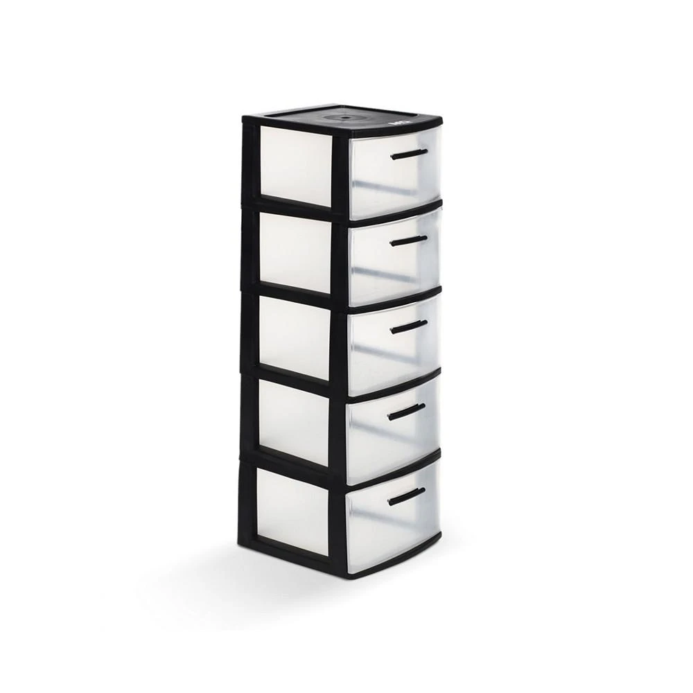 Eclypse 5-Drawer Storage Unit with Clear Drawers, Pack of 2 商品