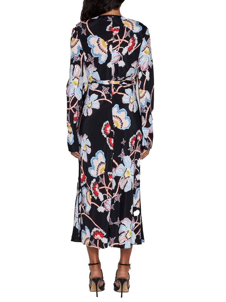 Diane von Furstenberg Tilly Floral-Printed V-Neck Midi Dress商品第3张图片规格展示