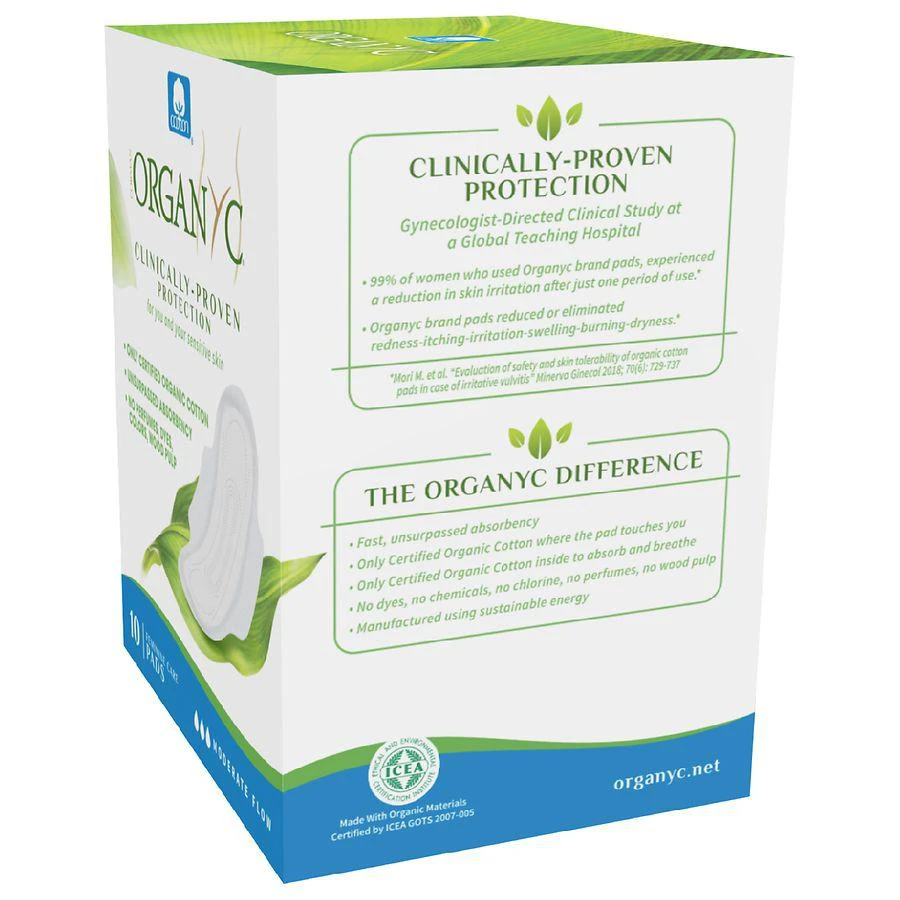 商品ORGANYC|100% Certified Organic Cotton Feminine Pads,价格¥32,第3张图片详细描述