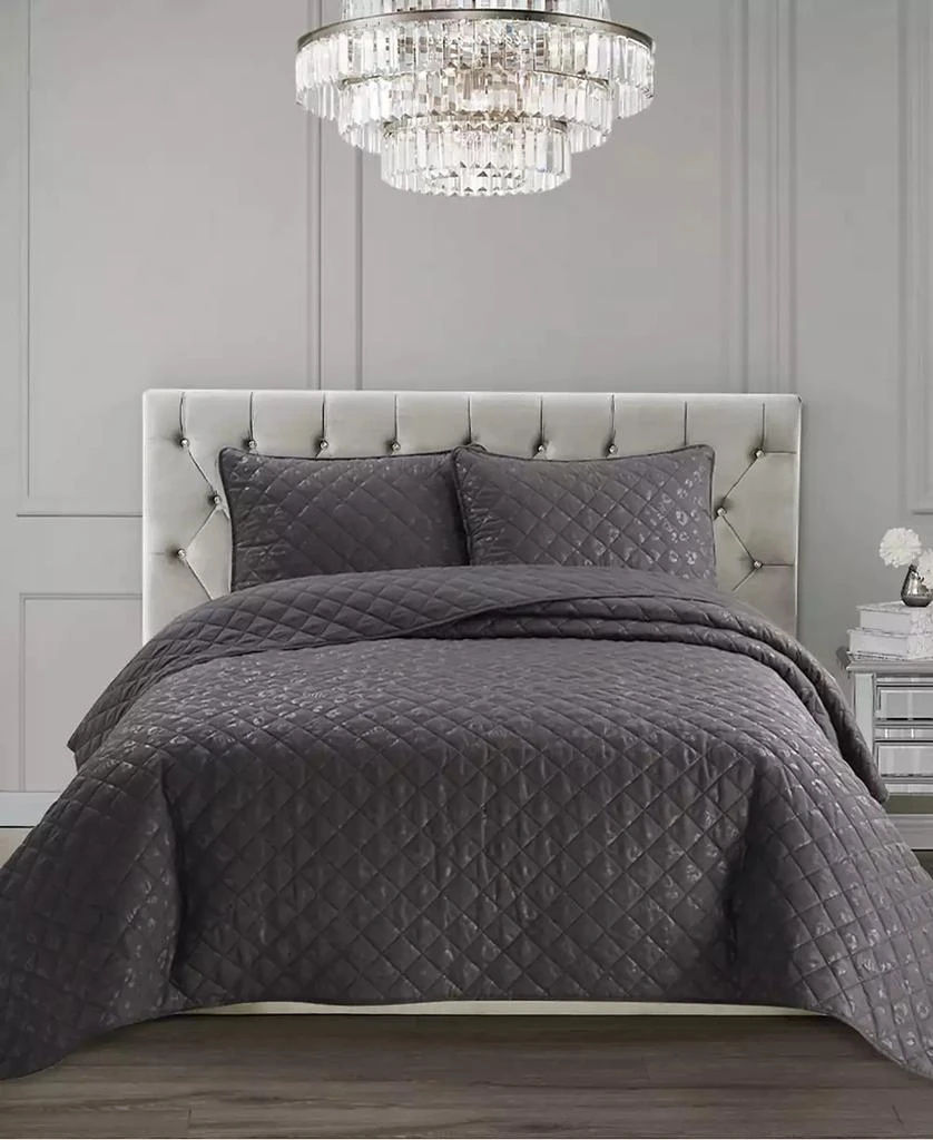 商品Juicy Couture|Leopard Embossed 3-Pc. Quilt Set, Queen,价格¥742,第1张图片