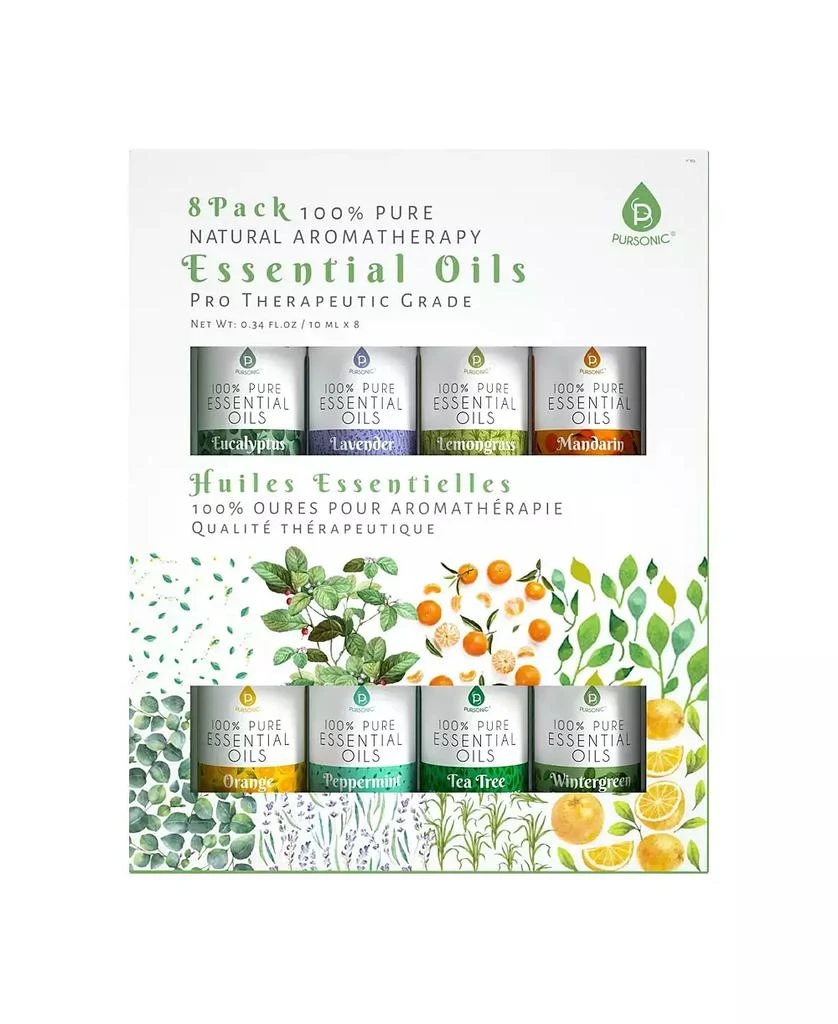 商品PURSONIC|8 pack of 100% Pure Essential Aromatherapy Oils,价格¥132,第1张图片