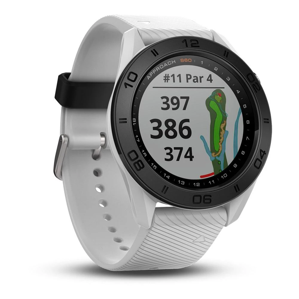 商品Garmin|Unisex Approach S60 White Silicone Strap Touchscreen Smart Watch 46mm,价格¥2989,第4张图片详细描述