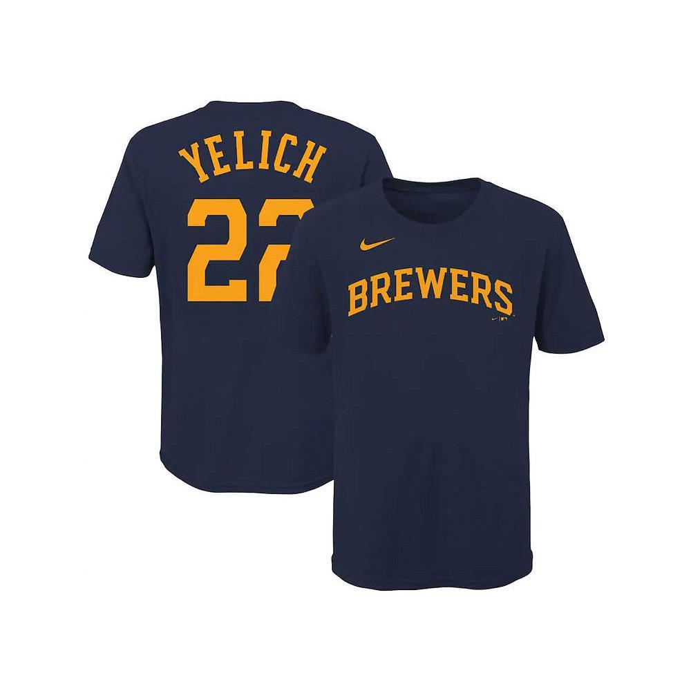 商品NIKE|Milwaukee Brewers Youth Name and Number Player T-Shirt Christian Yelich,价格¥221,第1张图片