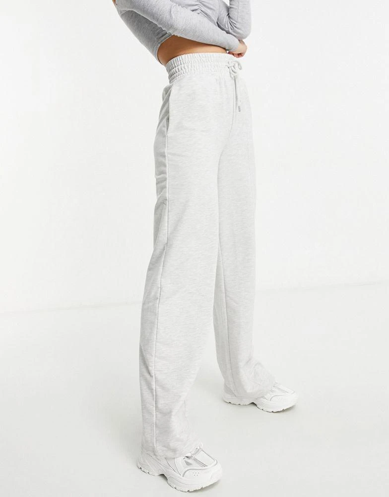 商品ASOS|ASOS DESIGN Tall straight leg jogger with deep waistband and pintuck in grey marl,价格¥127,第4张图片详细描述