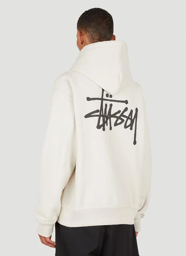 商品STUSSY|Basic Logo Hooded Sweatshirt in White,价格¥1307,第4张图片详细描述