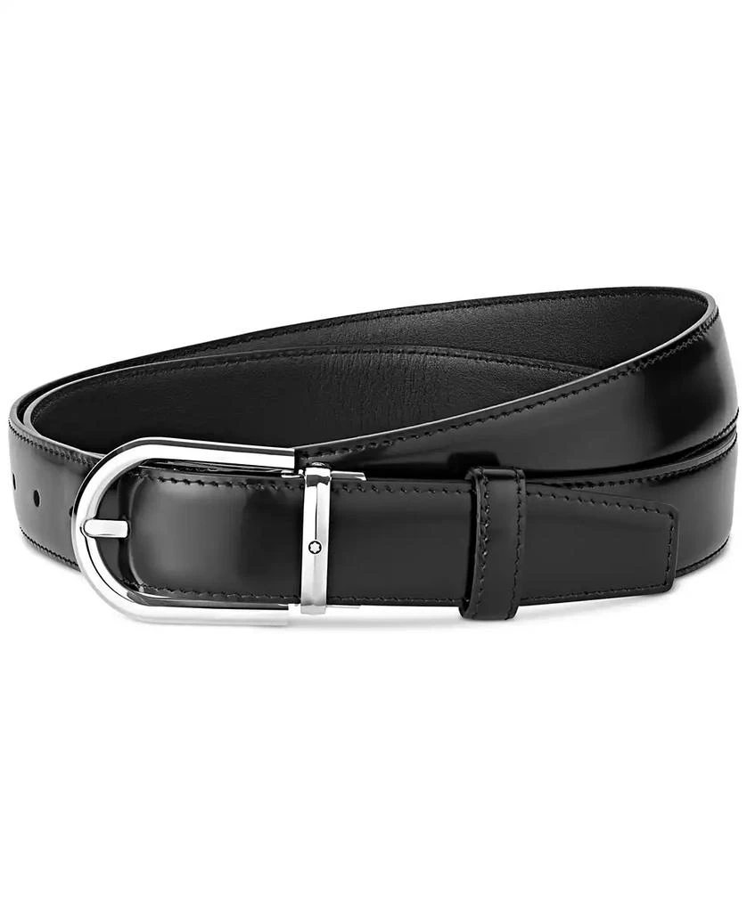 商品MontBlanc|Men's Horseshoe-Buckle Leather Belt,价格¥3053,第1张图片