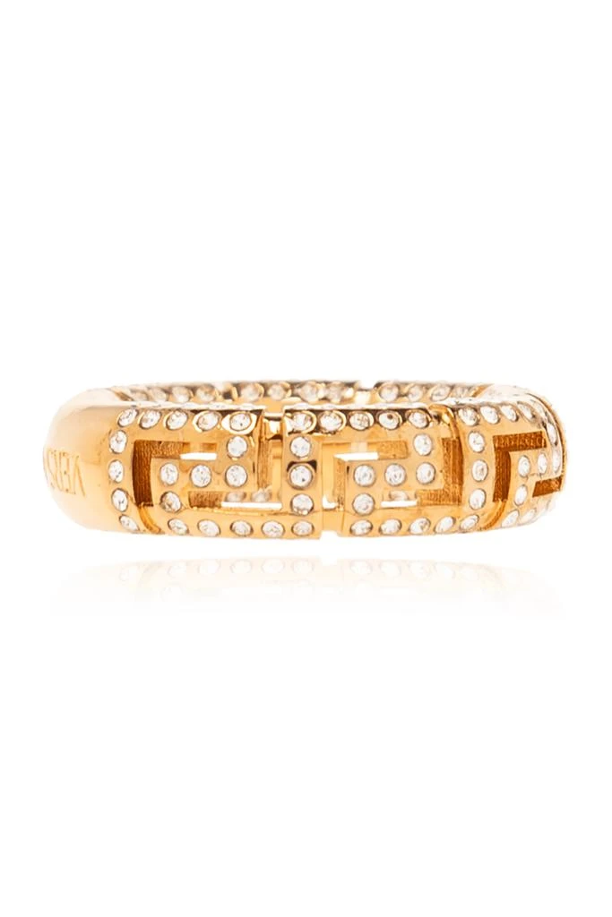 商品Versace|Versace Gold Crystal-Embellished Ring - Women,价格¥4684,第3张图片详细描述