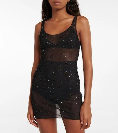 商品Oséree|Gem embellished mesh slip dress,价格¥1449,第2张图片详细描述