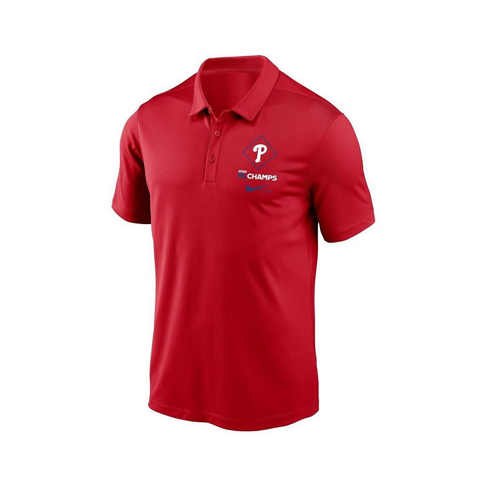 商品NIKE|Men's Red Philadelphia Phillies 2022 National League Champions Performance Polo Shirt,价格¥439,第5张图片详细描述