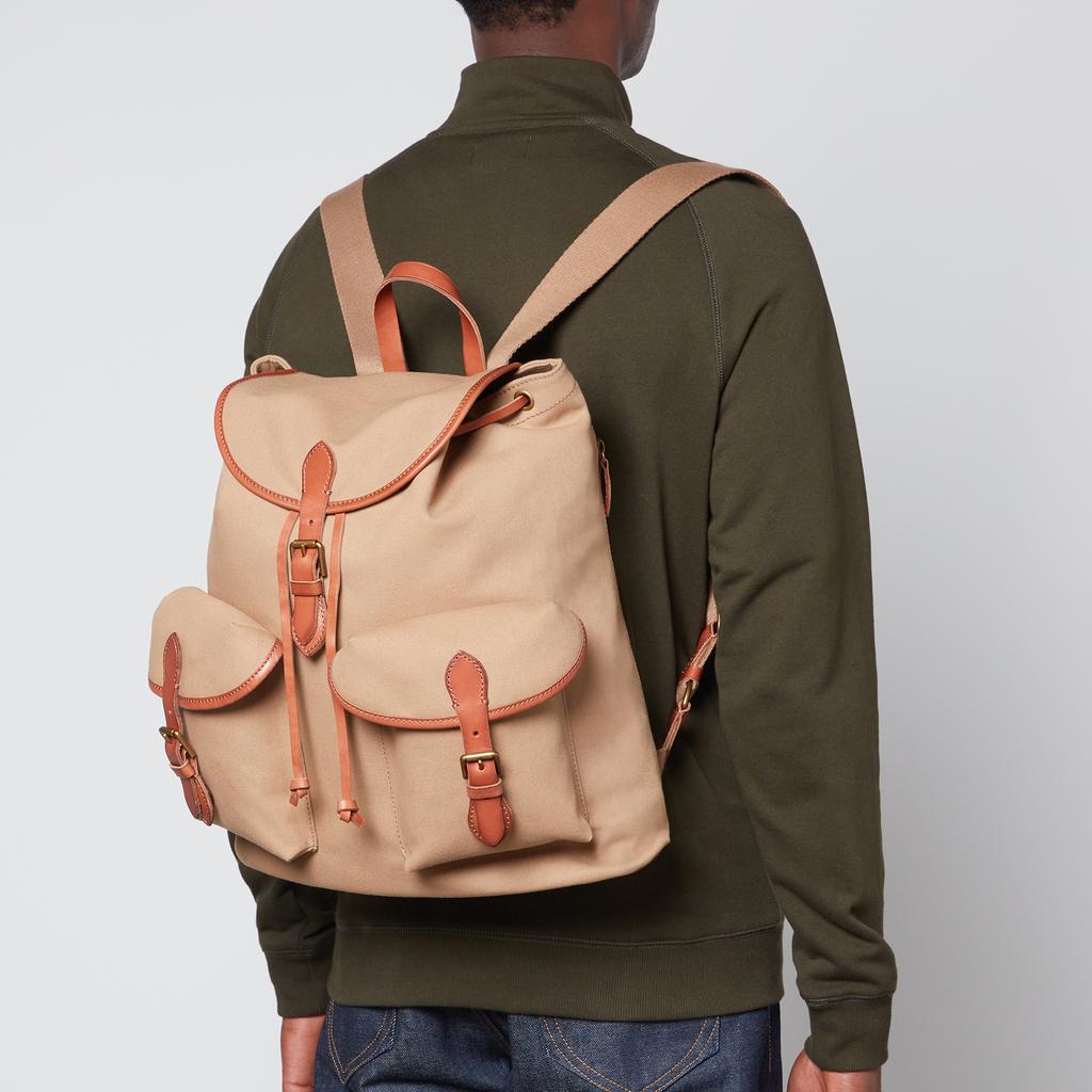 Polo Ralph Lauren Leather-Trimmed Canvas Backpack商品第2张图片规格展示