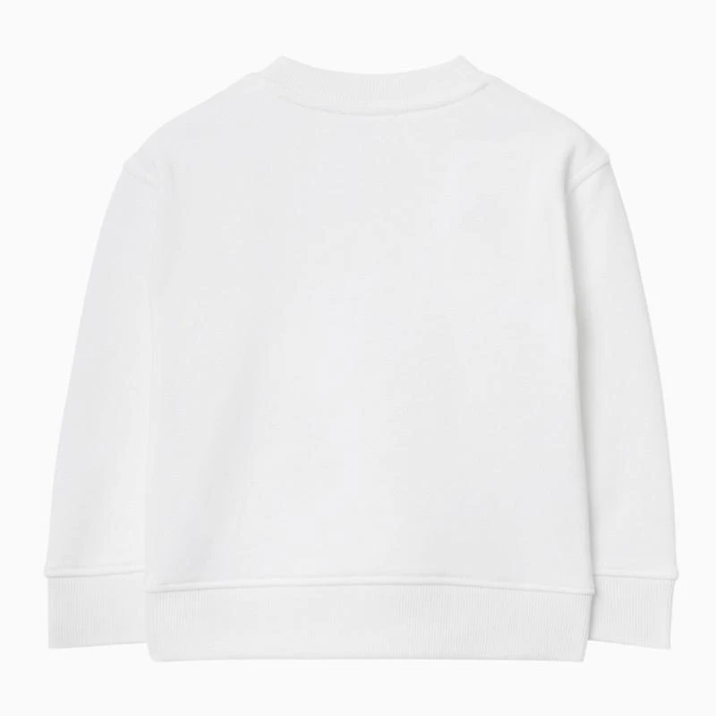 商品Burberry|White cotton crewneck sweatshirt with logo,价格¥2428,第2张图片详细描述