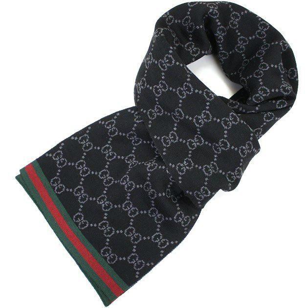 商品Gucci|Gucci 古驰GG字母双面织带羊毛围巾,价格¥2969,第1张图片