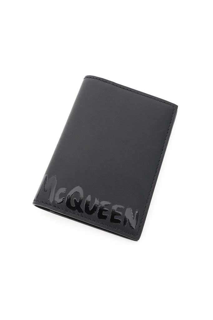 商品Alexander McQueen|GRAFFITI LOGO BI-FOLD CARD HOLDER,价格¥976,第5张图片详细描述