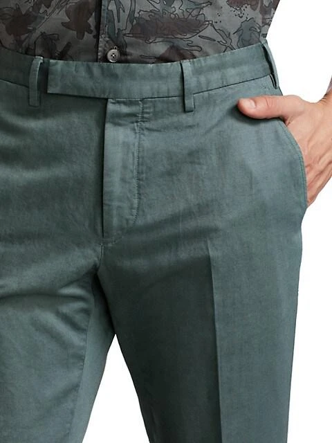 Ermenegildo Zegna Flat Front Trousers 4