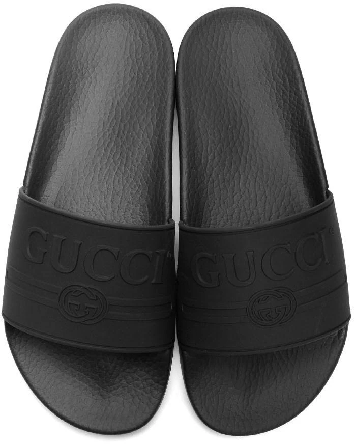 商品Gucci|Black Pursuit Pool Slides拖鞋,价格¥1964,第5张图片详细描述