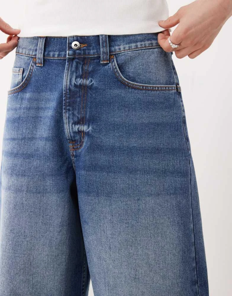 商品COLLUSION|COLLUSION denim skater jorts in midwash,价格¥260,第3张图片详细描述