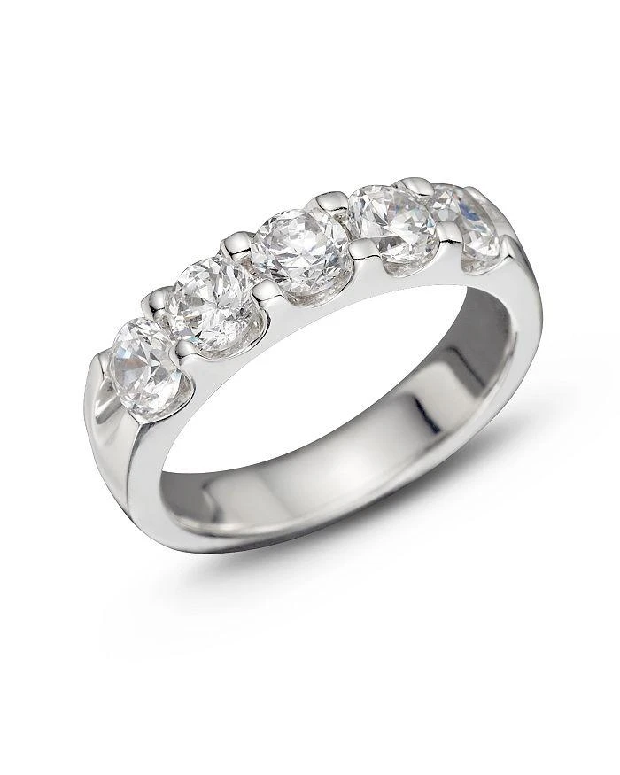 商品Bloomingdale's|Certified Diamond 5 Stone Band in 18K White Gold, 1.50 ct. t.w. - 100% Exclusive,价格¥40357,第1张图片