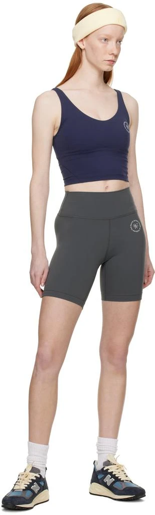 商品Sporty & Rich|Gray Bonded Shorts,价格¥253,第4张图片详细描述