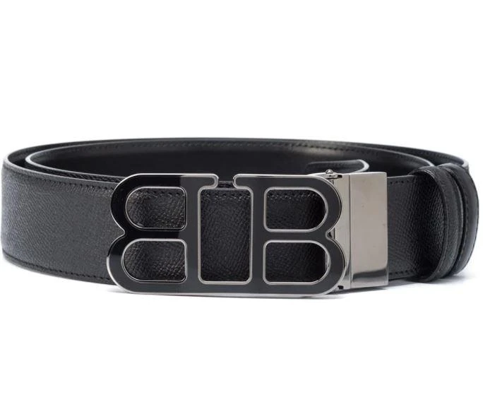 商品Bally|Bally Mens Britt Adjustable Leather 40mm Belt In Black,价格¥1495,第1张图片