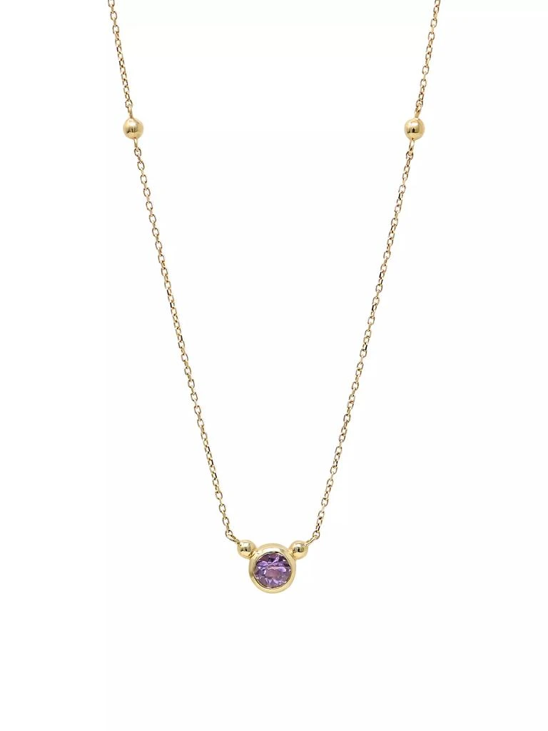 商品Anzie|Dew Drop 14K Yellow Gold & Birthstone Pendant Necklace,价格¥4458,第1张图片