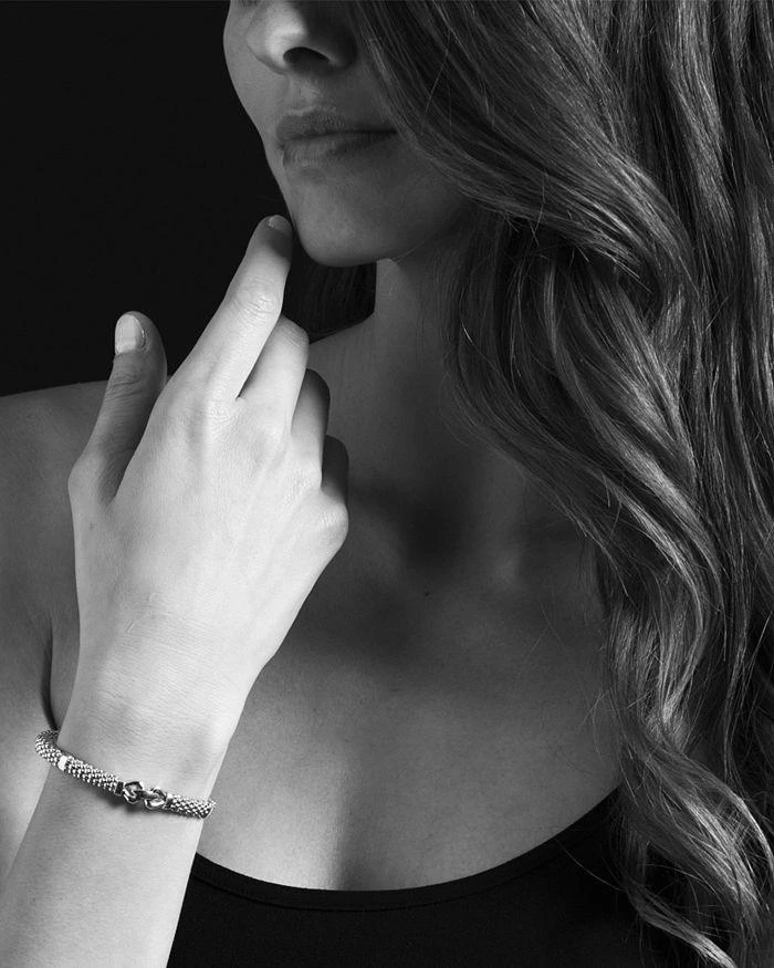 商品LAGOS|Derby Small Buckle Sterling Silver Caviar Bracelet,价格¥3520,第2张图片详细描述