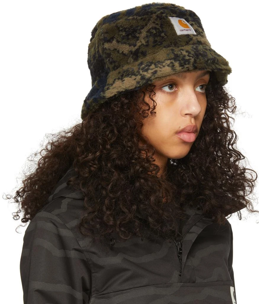 商品Carhartt WIP|Black & Green High Plains Bucket Hat,价格¥244,第2张图片详细描述