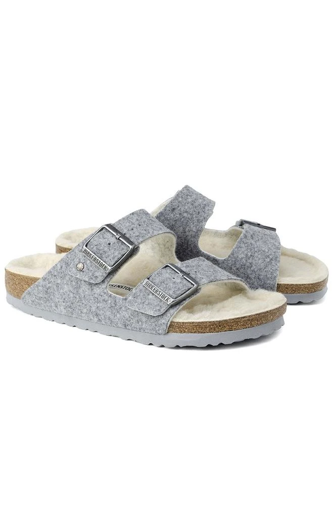 商品Birkenstock|(1015411) Arizona Wool Felt Sandals - Light Grey,价格¥340,第1张图片