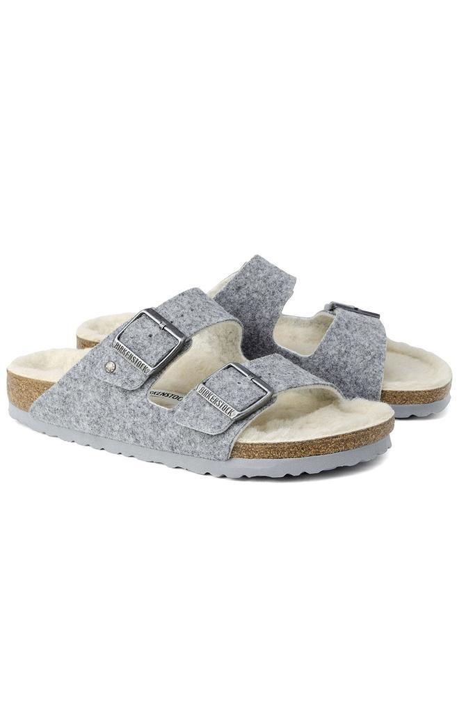商品Birkenstock|(1015411) Arizona Wool Felt Sandals - Light Grey,价格¥353,第1张图片