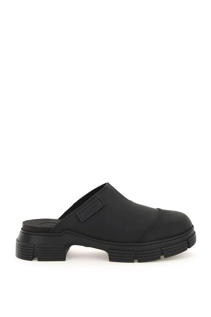 商品Ganni|Ganni recycled rubber city mules,价格¥1166,第1张图片