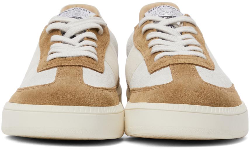 Tan & Off-White Suede Smash Low (WS) Sneakers商品第2张图片规格展示