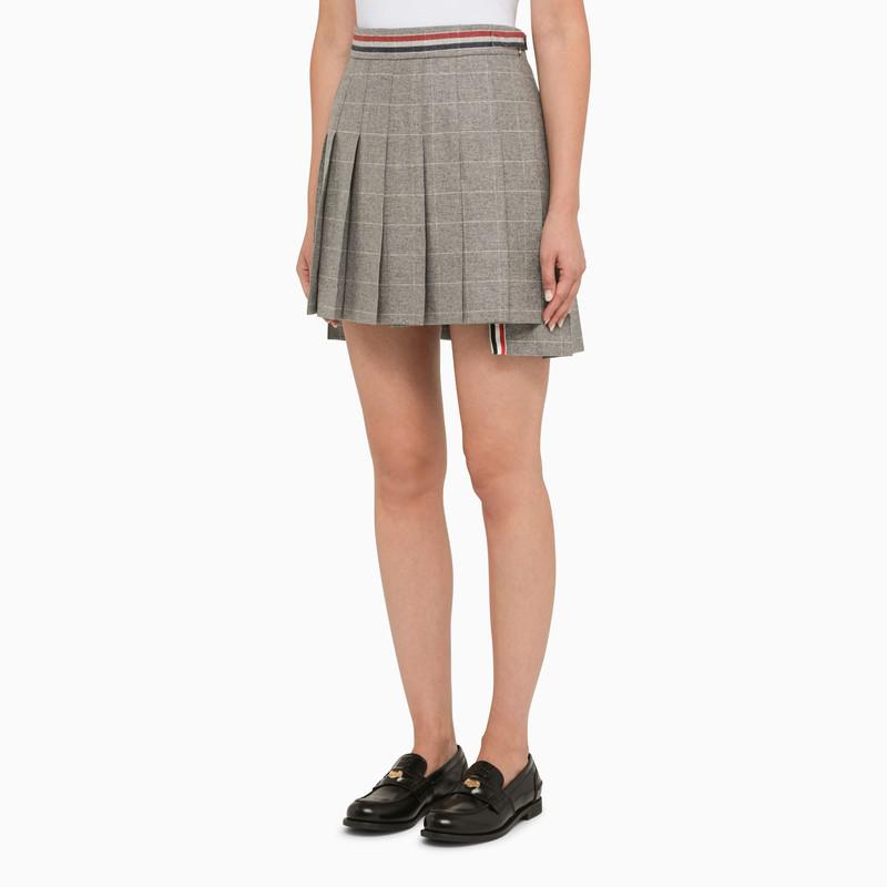 Grey pleated mini skirt商品第3张图片规格展示