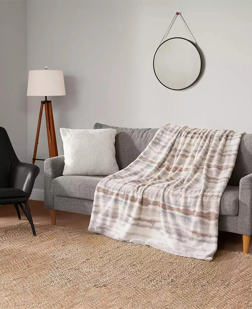 商品Lucky Brand|CLOSEOUT! Teddy Stripe Faux Fur Throw, 50" x 70",价格¥309,第4张图片详细描述