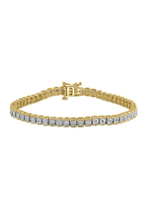 商品Effy|3 8 Ct. T.w. Diamond Tennis Bracelet In Gold Over Sterling Silver,价格¥3096,第1张图片