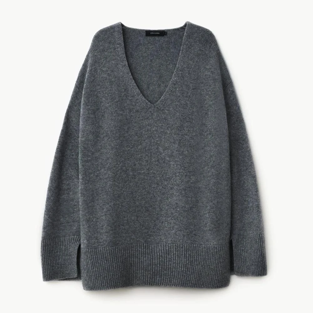 商品Lisa Yang|Victoria Cashmere Sweater - Graphite,价格¥3494,第1张图片