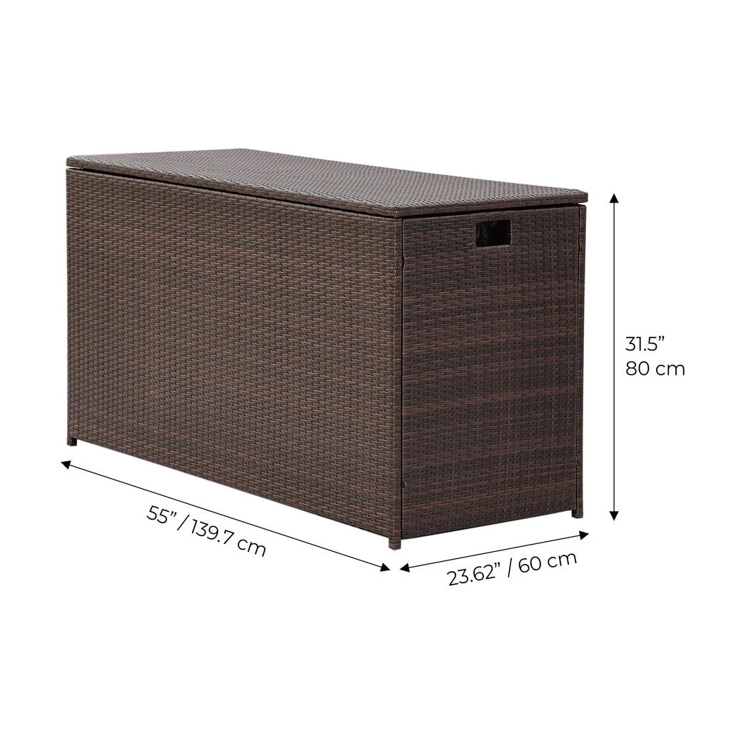商品Teamson|Home Wicker 154 Gallon Patio Storage Chest,价格¥4688,第4张图片详细描述