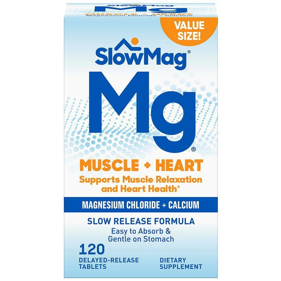 商品SlowMag MG|Muscle + Heart Magnesium Chloride with Calcium Supplement,价格¥214,第1张图片