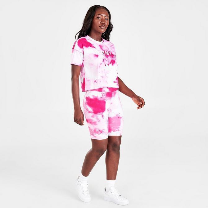 商品Tommy Hilfiger|Women's Tommy Hilfiger Sport Watercolor Tie-Dye T-Shirt,价格¥298,第4张图片详细描述
