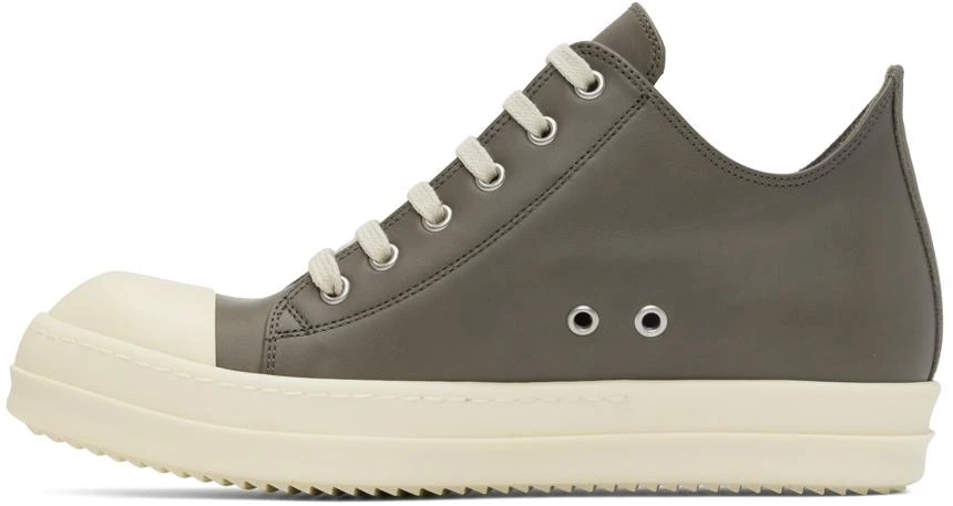 商品Rick Owens|Gray Leather Low-Top Sneakers,价格¥5003,第3张图片详细描述