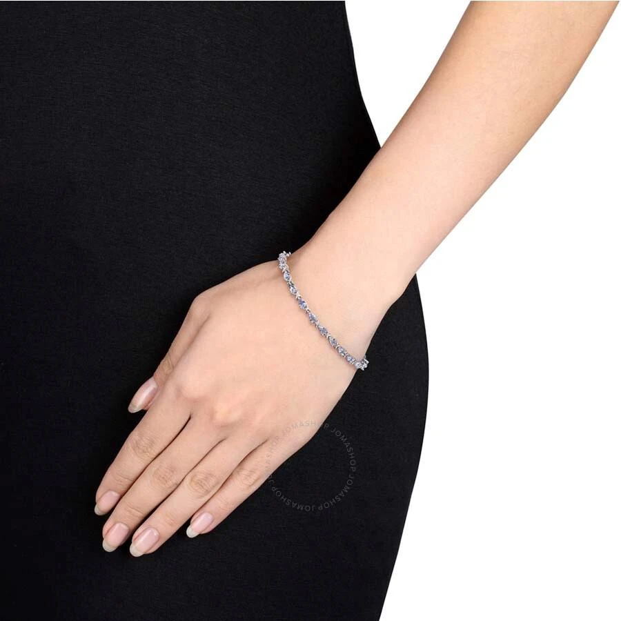 商品Amour|4 1/3 CT TGW Tanzanite X-link Bracelet In Sterling Silver,价格¥893,第3张图片详细描述