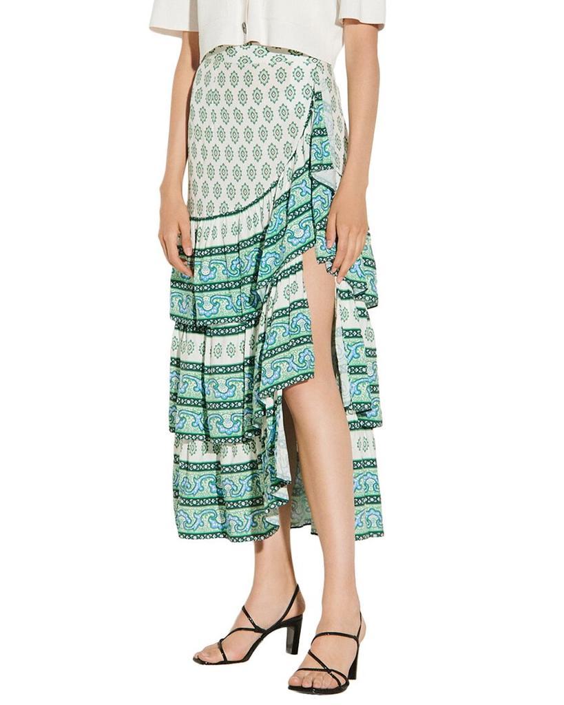 商品Sandro|Sandro Linen-Blend Skirt,价格¥700,第1张图片