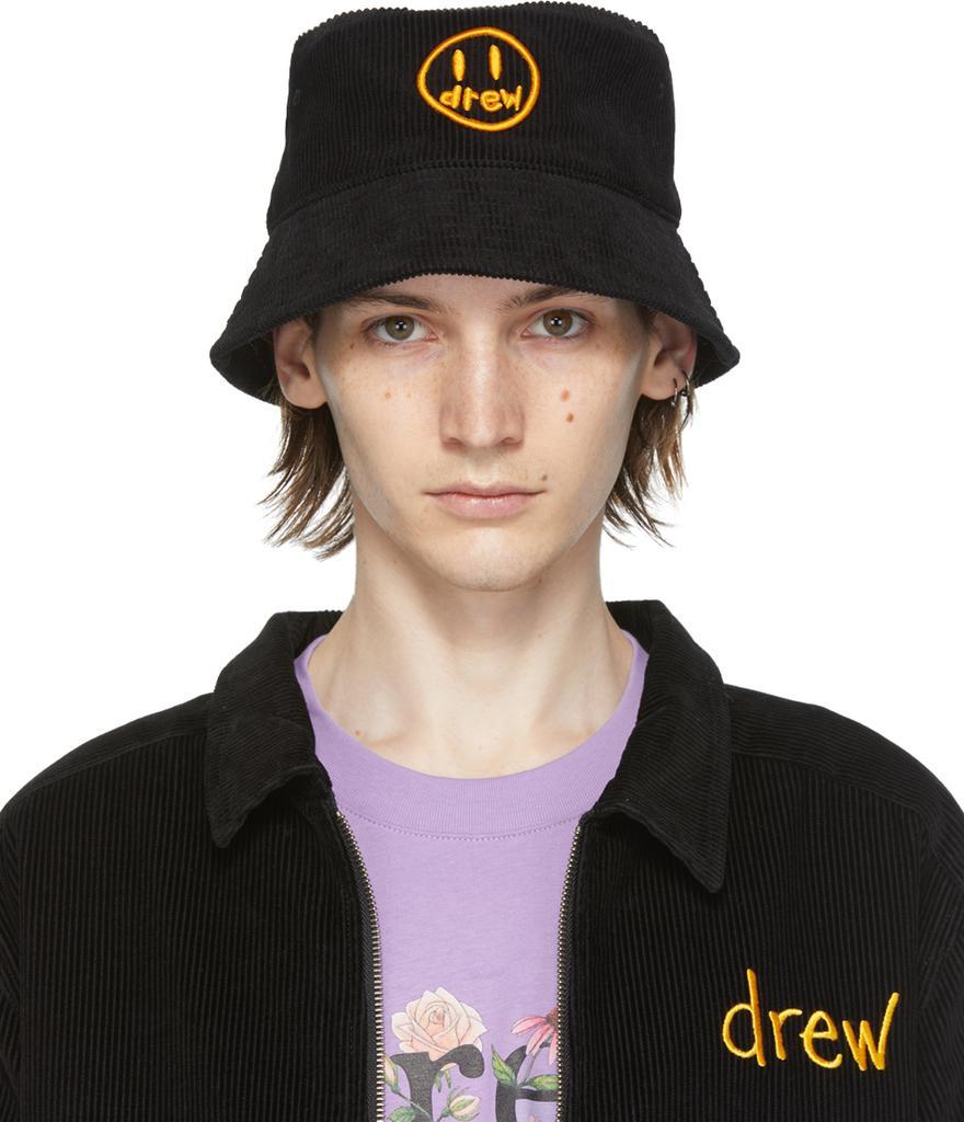 商品Drew House|SSENSE Exclusive Black Painted Mascot Bucket Hat,价格¥510,第1张图片