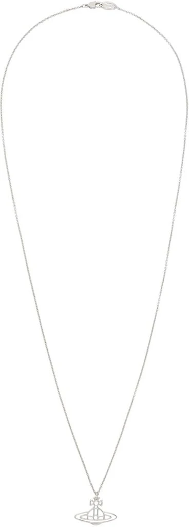 商品Vivienne Westwood|Silver Flat Orb Pendant Necklace,价格¥860,第1张图片