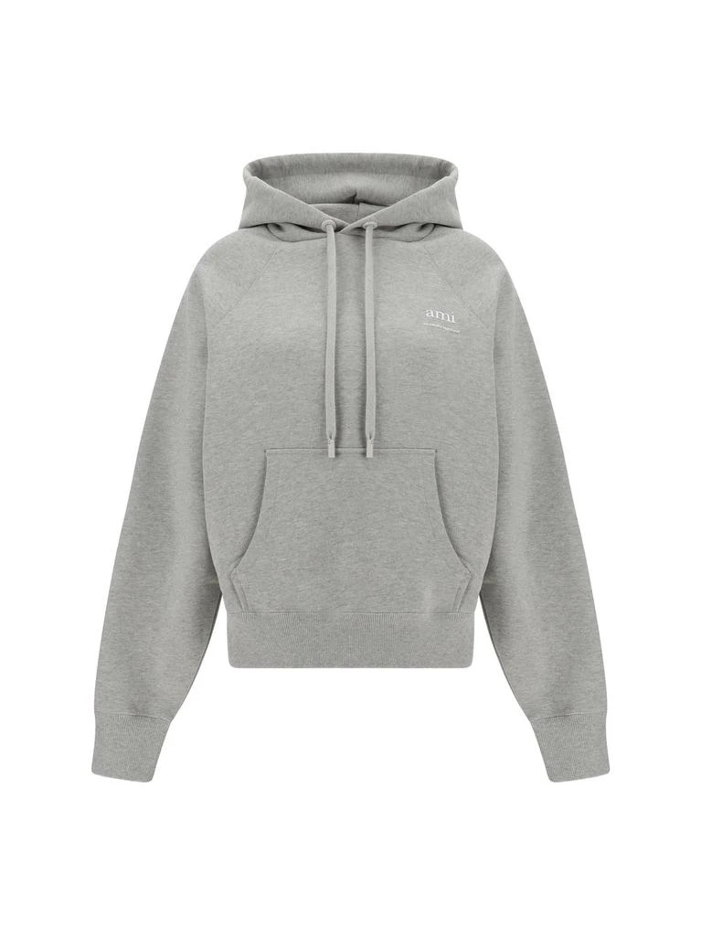 商品AMI|AMI Paris Ami de Coeur Logo-Printed Drawstring Hoodie,价格¥1566,第1张图片